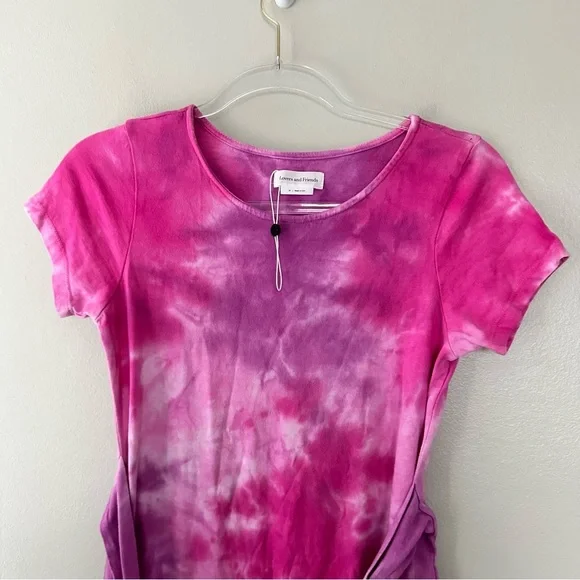 NWOT Lovers and Friends Brooklyn Pink Tie Dye Midi Dress - Picture 4 of 9